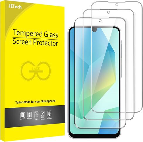 واقي شاشة Jetech لـ Samsung Galaxy A36 5G ، فيلم زجاجي 9H ، مضاد للخلع ، HD Clear ، 3 عبوات in Kuwait
