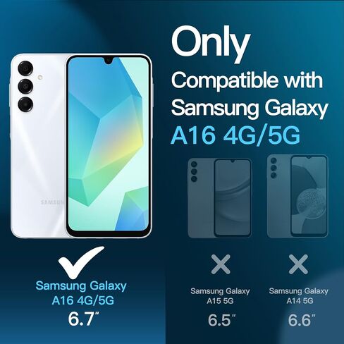واقي شاشة Jetech لـ Samsung Galaxy A36 5G ، فيلم زجاجي 9H ، مضاد للخلع ، HD Clear ، 3 عبوات in Kuwait