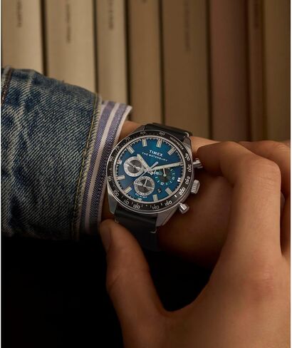 Timex Waterbury التقليدي كرونوغراف 41 مم حزام جلدي الساعة Tw2y18600 in Saudi Arabia