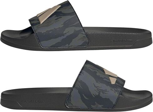 Adidas للجنسين Adilette Slide Slide Slide ، أبيض/أسود/أسود ، 11 رجلاً أمريكي in Kuwait