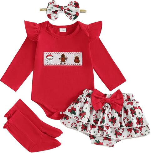 My 1st Halloween Baby Girl Outfits Letter Ghost Pumpkin Print Romper Suspender Skirts Headband Socks 4Pcs Set in Saudi Arabia