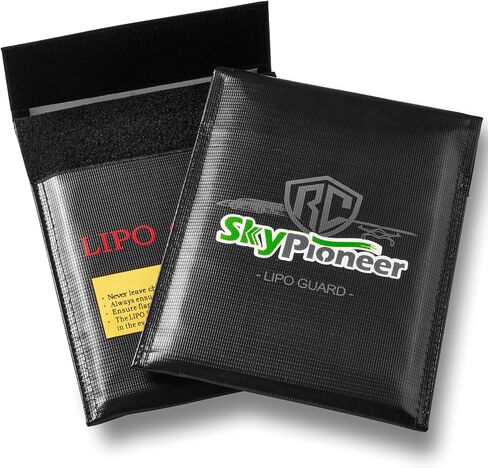 حقيبة آمنة من RC Lipo، حقيبة بطارية ليبو مقاومة للحريق، حقيبة مقاومة للانفجار ببطارية ليثيوم، حقيبة شحن سوداء، كيس بطارية مقاوم لدرجة الحرارة العالية، 9 بوصات × 11.8 بوصة للشحن والتخزين in Saudi Arabia