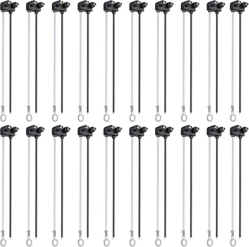 MADCATZ 4 Pcs of Two Prong Wire Pigtail Plug for Sealed Trailer Clearance, Side Marker Lights - 6.5" Long for Truck Trailer in Kuwait