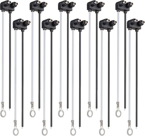 MADCATZ 4 Pcs of Two Prong Wire Pigtail Plug for Sealed Trailer Clearance, Side Marker Lights - 6.5" Long for Truck Trailer in Kuwait