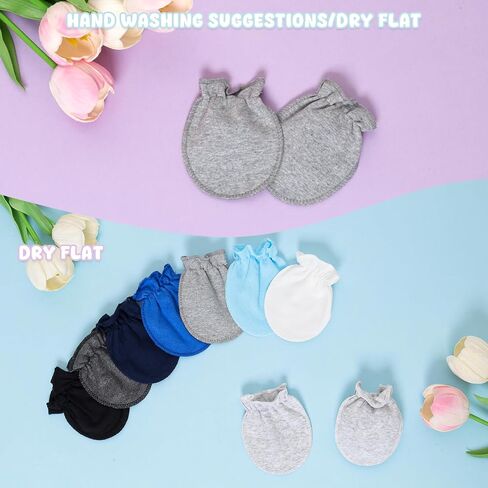 18 Pairs Newborn Baby Cotton Mittens No Scratch Gloves Newborn Mittens Infant Toddler Gloves for Boys Girls 0-6 Month in Saudi Arabia
