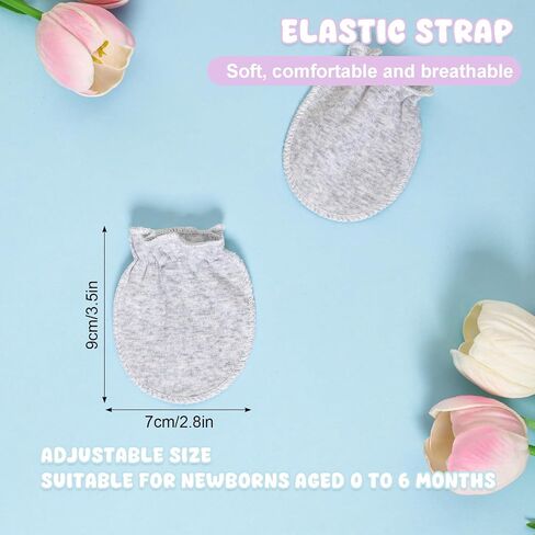 18 Pairs Newborn Baby Cotton Mittens No Scratch Gloves Newborn Mittens Infant Toddler Gloves for Boys Girls 0-6 Month in Saudi Arabia