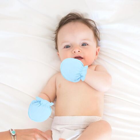 18 Pairs Newborn Baby Cotton Mittens No Scratch Gloves Newborn Mittens Infant Toddler Gloves for Boys Girls 0-6 Month in Saudi Arabia