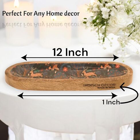 Rustic Wooden Incense Burner Holder - Handcrafted Mango Wood Insence Tray, Incense Burner/Incense Holder/Ash Catcher 12" Heat Resistant - Perfect for Meditation, Yoga & Aromatherapy (Brown) in Kuwait