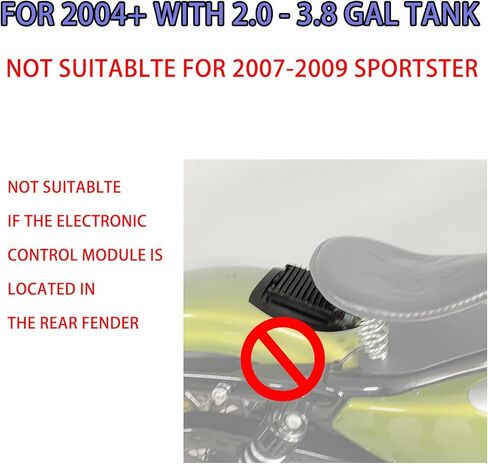 مقعدان لأعلى، وسادة مقعد السائق + الراكب، نوع متدرج، لدراجة Harley-Davidson Sportster Iron XL883 XL1200 (2004-up) / نصف خطوط أفقية/مناسبة لأكثر من 3.3 جالون in Kuwait