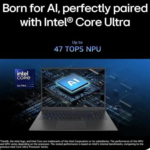 LG Gram 16 Ultra-Portable Laptop, 16" WQXGA Touchscreen Business Laptop, Intel Evo Edition Ultra 7-155H, Intel ARC Graphics, 32 GB RAM, 2 TB SSD, Office Pro 2024 Lifetime License & Win11 Pro, Mouse in Kuwait