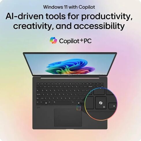 LG Gram 16 Ultra-Portable Laptop, 16" WQXGA Touchscreen Business Laptop, Intel Evo Edition Ultra 7-155H, Intel ARC Graphics, 32 GB RAM, 2 TB SSD, Office Pro 2024 Lifetime License & Win11 Pro, Mouse in Kuwait