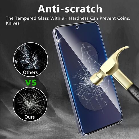 3+3 Pack Privacy Screen Protector Designed for Samsung Galaxy S25 Ultra With 3 Pack Camera Lens Protector,Full Coverage Anti-Spy Tempered Glass Film,9H Hardness,Bubble Free,Easy to Install in Kuwait