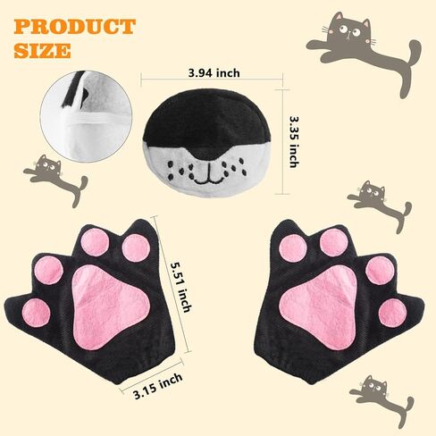 زي الحيوانات النمر النمر النمر نمر الأذن مجموعة هالوين زي تأثيري ملحق للبالغين الأطفال الفتيات in Kuwait