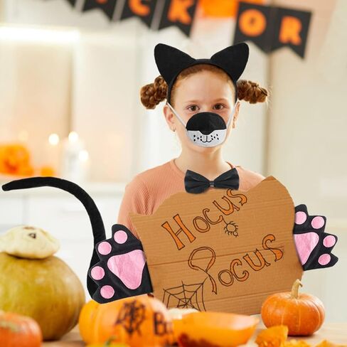 زي الحيوانات النمر النمر النمر نمر الأذن مجموعة هالوين زي تأثيري ملحق للبالغين الأطفال الفتيات in Kuwait