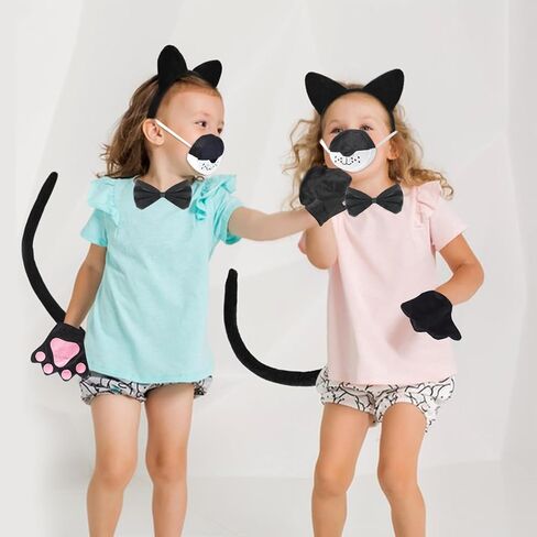 زي الحيوانات النمر النمر النمر نمر الأذن مجموعة هالوين زي تأثيري ملحق للبالغين الأطفال الفتيات in Kuwait