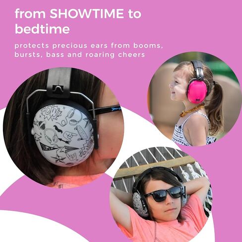BANZ Kids Headphones – Hearing Protection Earmuffs For Children – ADJUSTABLE headband to fit all ages – Protect Kids Ears – Block Noise – Fireworks – Sporting Events – Concerts – Movies (Geo Print) in Kuwait