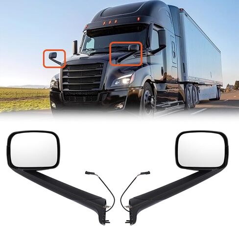 زجاج المرآة العلوي لشحن Cascadia ، الزجاج الرئيسي للمرآة الرئيسية مع حرارة صقيع ل Freightliner Cascadia 2008-2024 in Kuwait