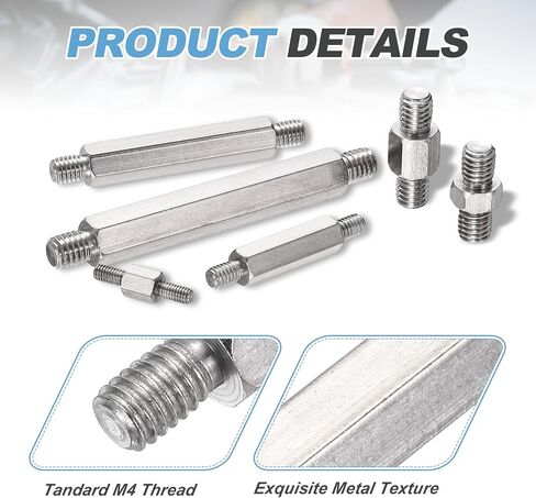 meccanixity 24 pcs الفولاذ المقاوم للصدأ مقاوم المقاوم للصدأ جوز المسمار ، m3x26mm ذكر لذب in Kuwait