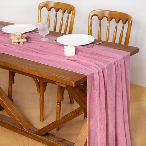 SoComi Green CheeseCloth Table Runner Olive Summer Gauze 120 inch Rustic Boho Cheese Cloth Runner for Wedder in Kuwait
