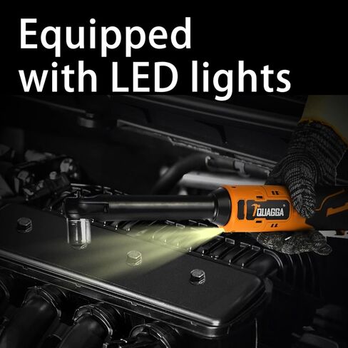 3/8" Cordless Electric Ratchet Wrench Set, 12V Power Ratchet Tool Kit With 2 Packs 2000mAh Battery And Charger, 45 FT-LBS Battery Powered Wrench with Infinitely Variable Speeds in Kuwait