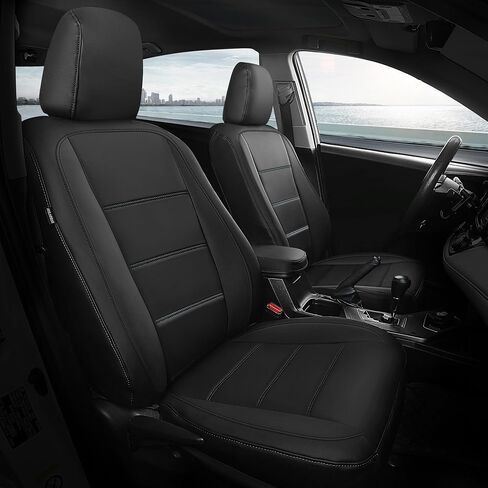FREESOO for Toyota Corolla Seat Covers SE, SE Apex, SE Nightshade 2020 2021 2022 2023 2024, Custom Car Seat Covers Full Set, Leather Seat Covers for Cars, Waterproof Car Seat Cushion, Black Blue in Saudi Arabia
