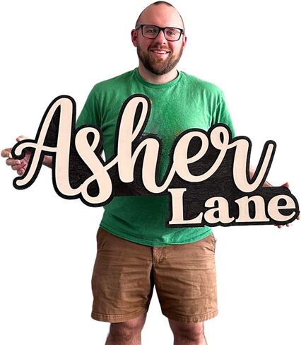 Baby Name Sign - Custom Wood Name Sign - Baby Name Signs for Nursery - Family Name Sign - Name Signs For Kids Room - Personalized Wood Nursery Decor - Wood Name Cutout in Saudi Arabia