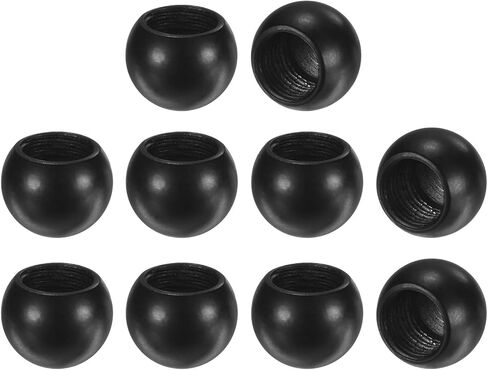 10 عبوة مصباح نهائيات ، M10x15mm الصلب الكربون الصلب كروي كروي كروي مقبض المسمار للإضاءة الأثاث/DIY مشروع/مصباح حامل الظل بديل أعلى [نغمة الفضة] in Saudi Arabia