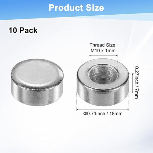 10 عبوة مصباح CAPS ، M10X18MM الصلب الكربون الصلب مسطح رأس التسوق المسمار in Saudi Arabia