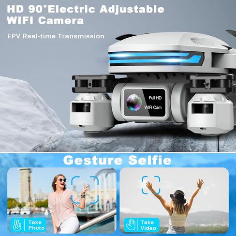 Drone with Camera for Adults, 2K HD FPV Drones with Upgrade Altitude Hold, One-Key Take Off/Landing, Speed Adjustment, Headless Mode, 2 Batteries, Toys Gifts for Teen Boys Girls, Beginner in Saudi Arabia
