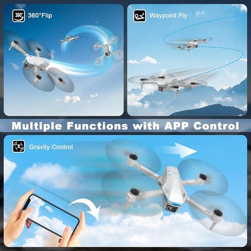 Drone with Camera for Adults, 2K HD FPV Drones with Upgrade Altitude Hold, One-Key Take Off/Landing, Speed Adjustment, Headless Mode, 2 Batteries, Toys Gifts for Teen Boys Girls, Beginner in Saudi Arabia