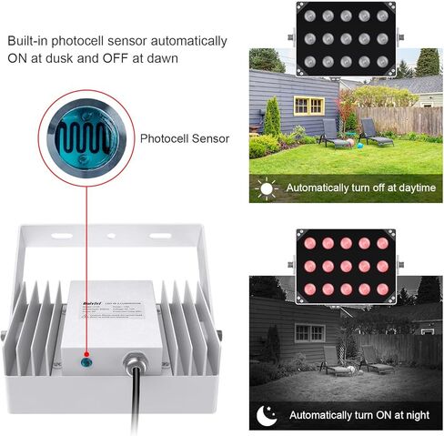 Univivi IR Illuminator 15 LEDs 90 Degree Wide Angle IR Lights for Night Vision IP67 Waterproof 850nm Infrared Light for Security Surveillance Camera Indoor&Outdoor in Kuwait