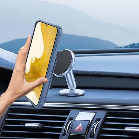 حالة محفظة Vanavagy متوافقة مع Samsung Galaxy S22+ Plus 5G للنساء والرجال ، والجلد ، غلاف الهاتف الوروبي يناسب جبل السيارة المغناطيسية مع حامل بطاقة الائتمان ، الأسود in Kuwait