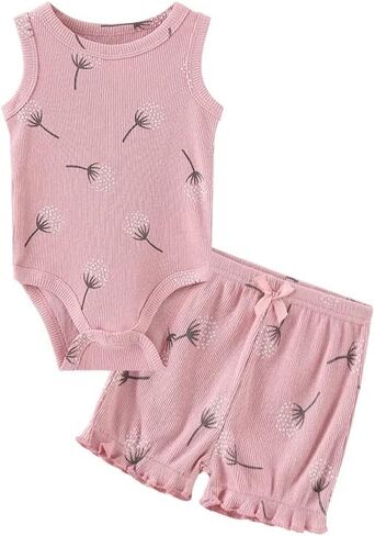 Baby Layette Set 6-Piece Unisex Bodysuits Pants Set Toddler Boy Girl Gift Sets in Kuwait