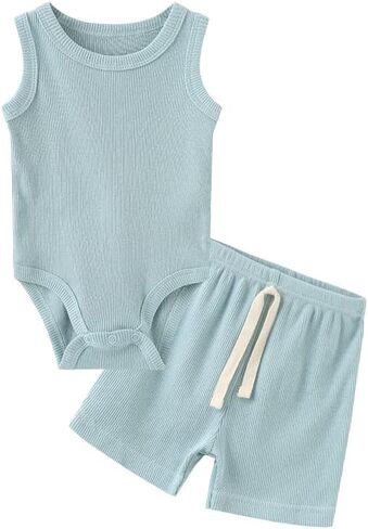 Baby Layette Set 6-Piece Unisex Bodysuits Pants Set Toddler Boy Girl Gift Sets in Kuwait