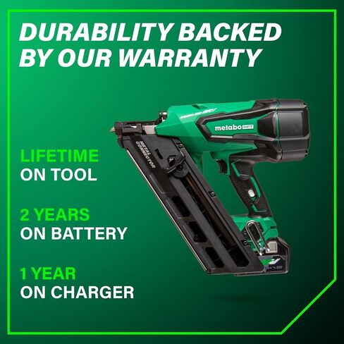 Metabo HPT Cordless Metal Connector Nailer, 18V - 4.0 Ah Battery, 1-1/2-Inch 36 Degree Paper Tape Metal Connector Nails, NR1838DKA in Saudi Arabia