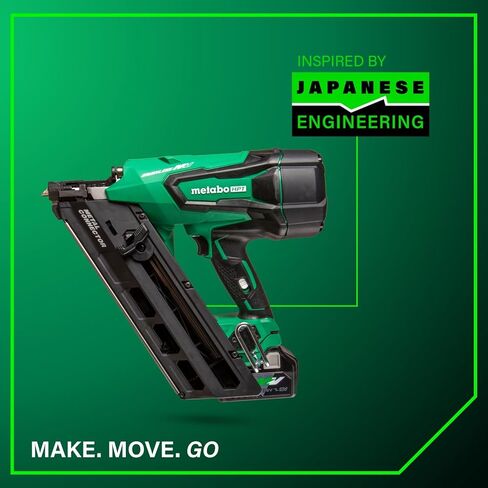 Metabo HPT Cordless Metal Connector Nailer, 18V - 4.0 Ah Battery, 1-1/2-Inch 36 Degree Paper Tape Metal Connector Nails, NR1838DKA in Saudi Arabia