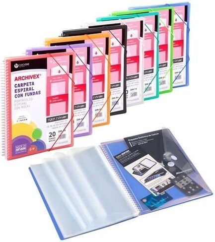 Carchivo Archivex Star 20-Pocket Spiral Binder - Red in Saudi Arabia