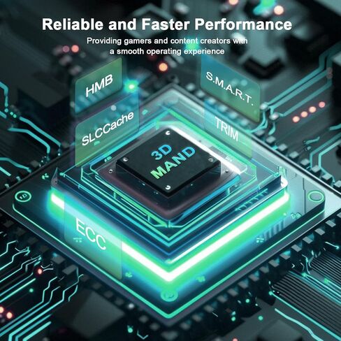 PCIE COLOTULL PCIE SSD 1TB ، M.2 NVME Gen4x4 2280 SSD - حتى 4900 ميجابايت/ثانية ، SSD داخلي مع فلاش NAND ثلاثي الأبعاد ، التصحيح الحراري للجرافين ، سطح المكتب والكمبيوتر المحمول. in Kuwait