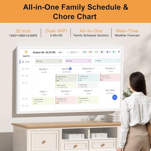 إطار الصورة الرقمية 10.1 بوصة إطار الصورة الرقمية-إطار رقمي IPS لمس الشاشة الرقمية ، 32 جيجابايت ، دوار تلقائي ، عرض شرائح ، تحميل فيديو صور من الهاتف عبر البريد الإلكتروني ، التخزين السحابي المجاني ، الهدية لأمي أبي in Kuwait