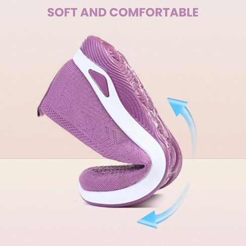 Women Comfy Orthopedic Walking Shoes, 2025 New Wide Width Orthopedic Shoes Non Slip Lightweight Breathable Slip On Arch Support Non-Slip Sneakers in Saudi Arabia