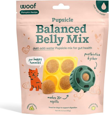 Woof Doggy Dental Pupsicle Mix - مسحوق تنظيف أسنان الكلاب من أجل Pupsicle - مزيج إنزيم الأسنان بعد فترة طويلة من الدعم لدعم صحة الفم للكلاب in Kuwait