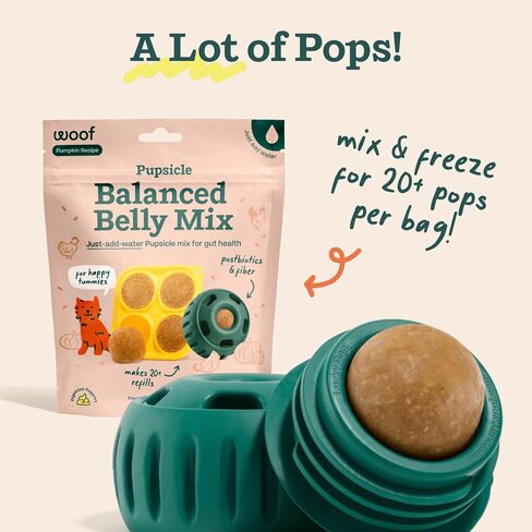 Woof Doggy Dental Pupsicle Mix - مسحوق تنظيف أسنان الكلاب من أجل Pupsicle - مزيج إنزيم الأسنان بعد فترة طويلة من الدعم لدعم صحة الفم للكلاب in Kuwait