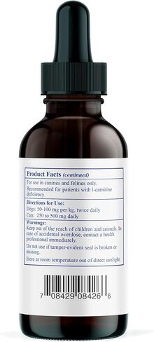 Rx Vitamins LiquiCarn - Pure L-Carnitine for Dogs and Cats to Aid in Dog Weight Loss - Provides High Energy and Helps in Metabolism - Supports Heart Health - 4oz (Bacon-Liver Flavor) in Saudi Arabia