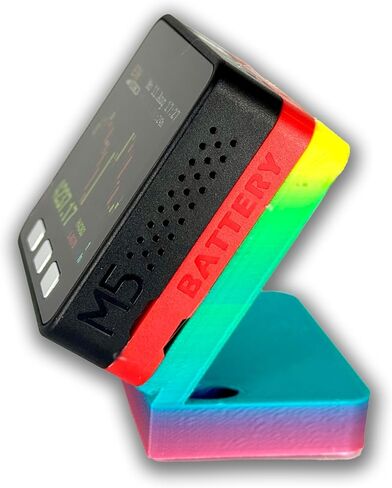 Crypto Bitcoin Candlestick Price Display (V3) - Desk Gadget Coin Ticker - LCD Web3 Transplable - Black Wood & Red FiniS in Kuwait