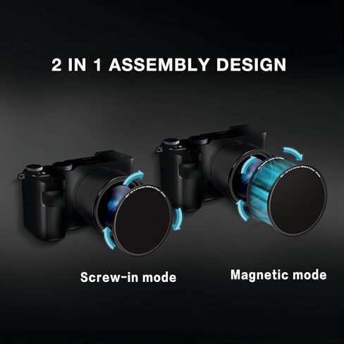 H&Y 112mm ND Filter IRND8 IRND64 IRND1000 ND Filter Neutral Density Filter Camera Lens ND Filter Screw in and Magnetic Lens Filter 2 in 1 with Magnetic Adapter Ring, EVO Series Landscape ND Kit in Kuwait