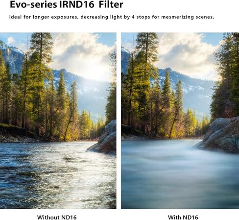 H&Y 112mm ND Filter IRND8 IRND64 IRND1000 ND Filter Neutral Density Filter Camera Lens ND Filter Screw in and Magnetic Lens Filter 2 in 1 with Magnetic Adapter Ring, EVO Series Landscape ND Kit in Kuwait