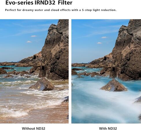 H&Y 112mm ND Filter IRND8 IRND64 IRND1000 ND Filter Neutral Density Filter Camera Lens ND Filter Screw in and Magnetic Lens Filter 2 in 1 with Magnetic Adapter Ring, EVO Series Landscape ND Kit in Kuwait