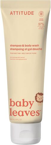 ATTITUDE 2-in-1 Shampoo and Body Wash for Baby, EWG Verified, Dermatologically Tested, Made with Naturally Derived Ingredients, Vegan, Sweet Apple, 16 Fl Oz (Pack of 3) in Saudi Arabia