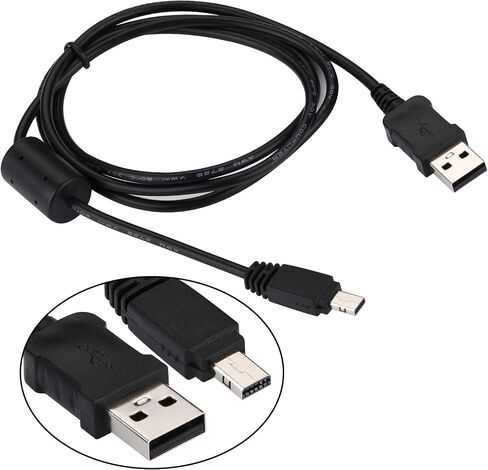 Camera Charger Cable Cord for Casio Exilim EX-H60 EX-ZS220 EX-N50 QV-R200, 8-Pin Data Transfer Cable Replacement for Casio EMC-5U 5FT in Saudi Arabia