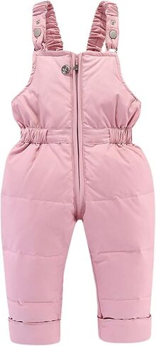 Toddler Boys Girls Winter Down Coats Snowsuit 2Pcs Clothes Hooded Thick Warm Down Coat Down (Yellow, 18-24 Months) in Saudi Arabia